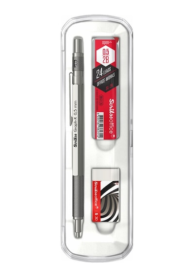 Scrikss Graph-x 3'lü Set Mekanik Kurşun Kalem 0.5 Mm Kurşun Gri