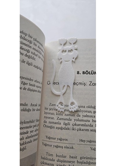 3d Baskı Sevimli Tırmanan Kedi Kitap Ayracı 10'lu Set