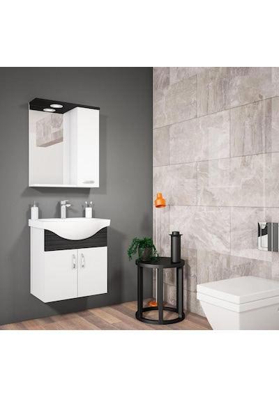 Orka Duru 65 Cm Asma Mdf Freze Siyah Banyo Dolabı Takımı Siyah Orka Duru 65 Cm Asma Mdf Freze Siyah Banyo Dolabı Takımı Siyah
