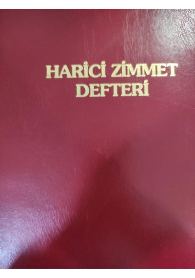 Harici Zimmet Defteri Ciltli - Gülpaş