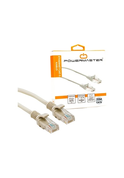 Kablo.cat5 20 M Gri Kutulu Powermaster