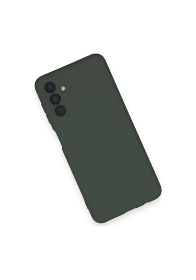 Galaxy Uyumlu Uyumlu A14 4g Kılıf Nano İçi Kadife Silikon - Koyu Yeşil Beyaz