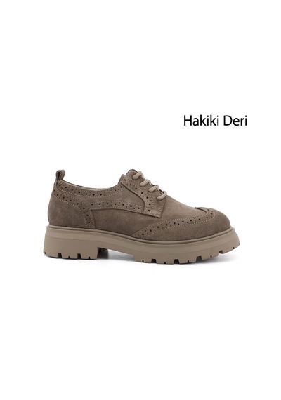 Gönderir Kadın Vizon Süet Bağcıklı Hakiki Deri Ayakkabı Ddza87142981
