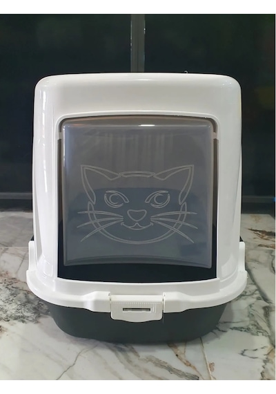 Plastart Önü Açılabilen Kapalı Kedi Tuvaleti 60 x 37 x 40.5 CM