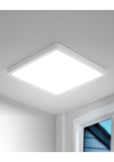 24 Watt Çok Kaliteli Sıva Üstü 6500 Kelvin Beyaz Işık Led Tavan Armatürü, Metal Kasa 28 X 28 Cm Beyaz