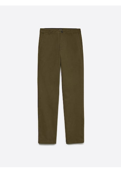 Sisley Slim Fit Vintage Efekt Chino Pantolon Erkek Haki Yeşili Pantolon - 325a4dm6sf02y