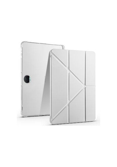 Honor Pad 9 Kılıf Mkst Tri Folding Kalem Bölmeli Standlı Kılıf - Gri Tablet Kılıfı