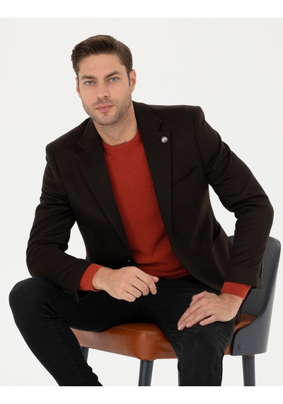 Pierre Cardin Kahverengi Kaşmir Ceket 50279871-vr029