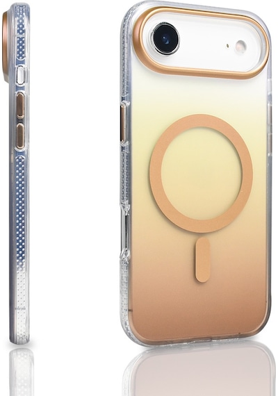 Subutu Apple Uyumlu iPhone 17 Air Kılıf M-safe Şarj Özellikli Transparan Renk Geçişli Sbt Toros Kapak - Mavi Mavi