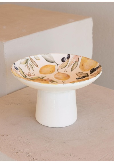 The Mia Limoncello Ayaklı Servis Tabağı 20 Cm Renkli