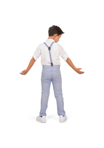 Mnk Baby & Kids Oxford Gömlek Uzun Pantolon Erkek Çocuk Takımı Mnk0302 Mavi