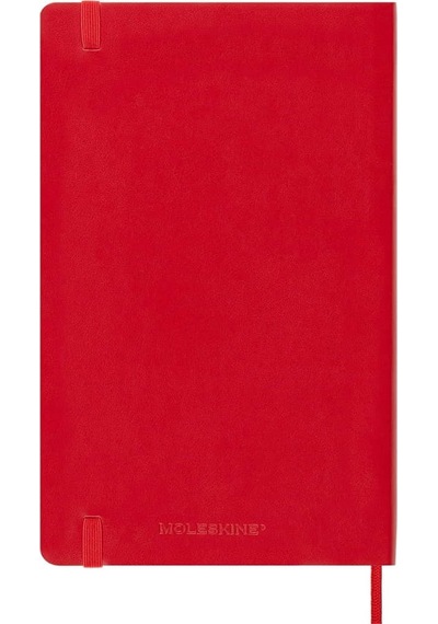 Moleskine 12 Ay Günlük Ajanda L Boy 13x21 Cm Yumuşak Kapak Kızıl Kırmızı Kırmızı