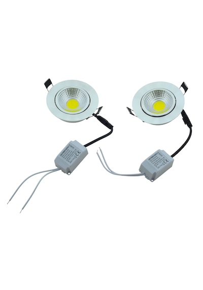 Horoz Electric Lilya 5w 6500k Cob Led Spot Armatür Mat Krom 2'li Set Hareketli Başlık & Alüminyum Gövde 2