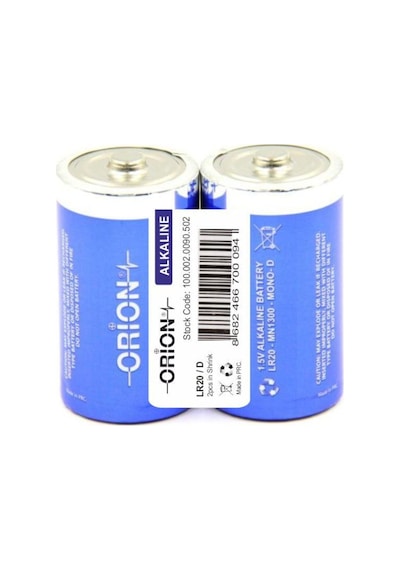 Orion Lr20/D Alkalin Shrink Büyük Boy D Pil 2'li