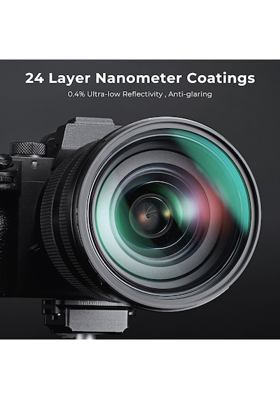 K&f Concept 82 MM Sis 1/8 Nano-A Serisi Filtre Siyah