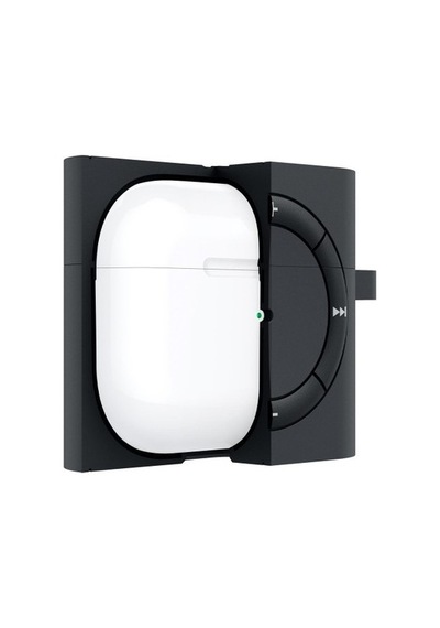 Spigen Airpods 3 İle Uyumlu Kılıf Classic Shuffle Retro Tasarım Kömür Kapak - Asd01992 Spigen Tr 02
