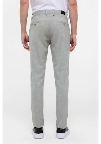 Süvari Gri Slim Fit Desenli Kumaş Pantolon-38293 Gri