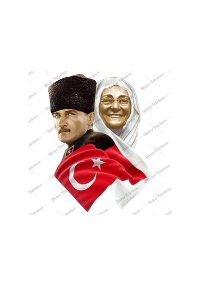 Atatürk Türk Bayrağı Türkiye Başbuğ Sticker 00624