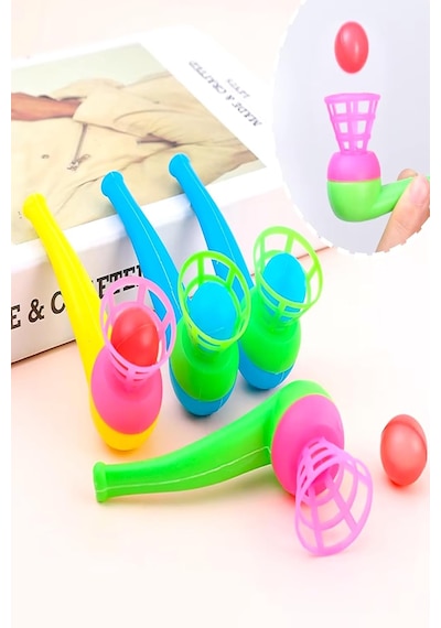 Hyd 25 Adet Saksafon Pipet Top Üfleme Nefes Kontrolü Oyunu Popit Eğitici Oyuncak
