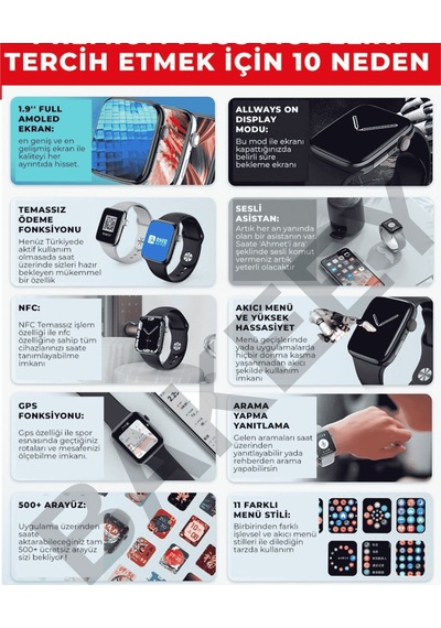 Bakeey Watch 7 Titanyum Kasa BluetoothluApple Android Uyumlu Akıllı   Saat