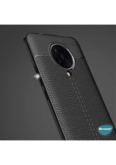 Microsonic Xiaomi Redmi K30 Pro Kılıf Deri Dokulu Silikon
