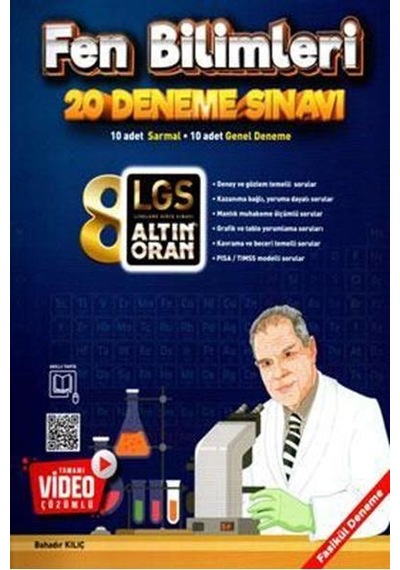Altın Oran 8. Sınıf Fen Bilimleri 20 Deneme Tamamı Video Çözümlü