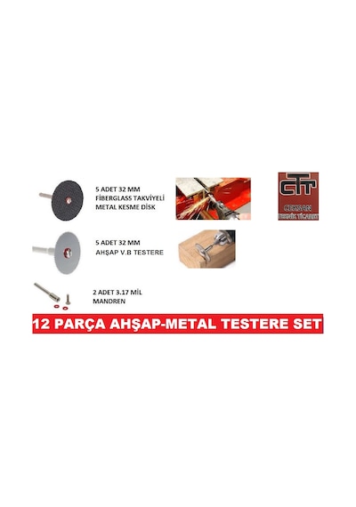 Gravür Testere 5 Adet 32Mm Ahşap+5 Adet Metal Kesme