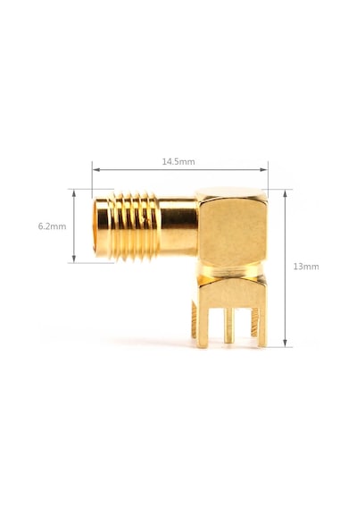 SMA PCB Tip Soket 90 Derece SMA-KWE GSM GPS GPRS RF Anten Soketi