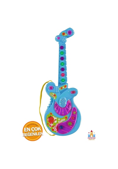 2'li Set Pilli Türkçe Sesli Müzikli Eğitici Çocuk Oyuncak Gitar - Oyuncak Müzikli Piyano Erkek Çocu