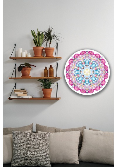 Mandala Desenli Ahşap Tablo Modeli, Ev, Oturma Odası, Salon, Ofis Şık Duvar Dekorasyonu