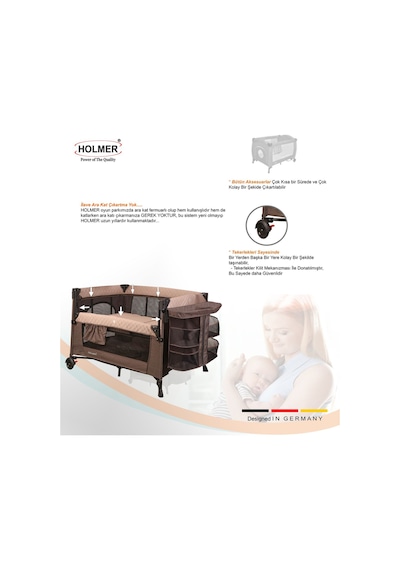Holmer Coolstyle Anne Yanı/park Yatak Multi Pro Oyun Parkı/Anne Yanı/Beşik