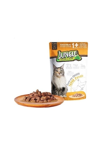 Jungle Tavuk Etli Gravy Pouch Kısırlaştırılmış Yetişkin Kedi Yaş Maması 85 G