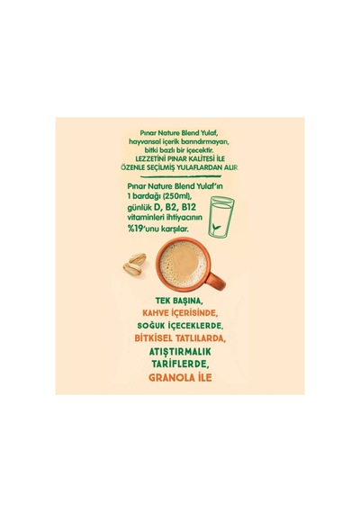 Nature Blend Bitkisel Bazlı Yulaf İçeceği 1 L Vegan Laktozsuz İlave Şekersiz X 4 Adet