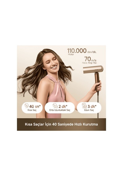 Dreame Pocket Aura Saç Şekillendirme Özellikli Saç Kurutma Makinesi Altın