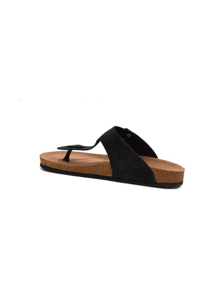 Fly Soft Mıkanos S903 Poli Hafif Taban Tokalı Erkek Terlik Siyah Siyah