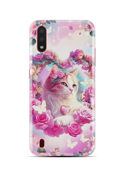 Samsung Samsung Galaxy Uyumlu A01 Kılıf Boutique Baskılı Resimli Güzel Kedi Pcode -037