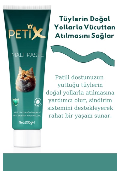 Petix Hairball Tüy Yumağı Kedi Malt Macunu 100 G