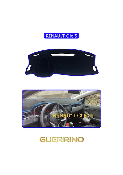Renault Clio 5torpido Koruma Halısı Mavi Kenar