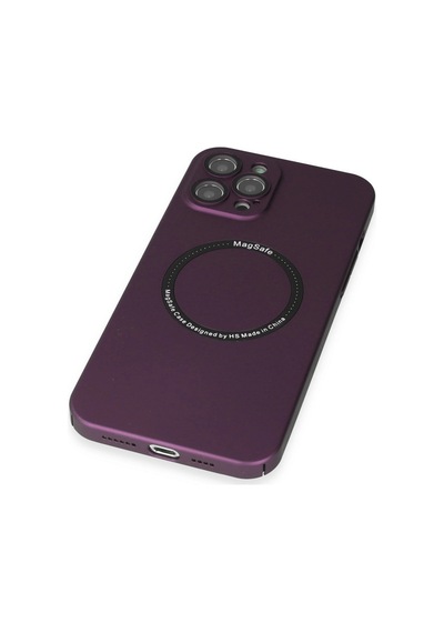 Apple Uyumlu iPhone 12 Pro Kılıf Jack Magneticsafe Lens Silikon Mürdüm,
