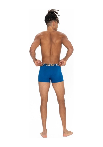 U.S. Polo Assn. U.s Polo Assn. 80572 Erkek Pamuklu 3'lü Boxer-saks&sarı&lacivert Saks&sarı&lacivert