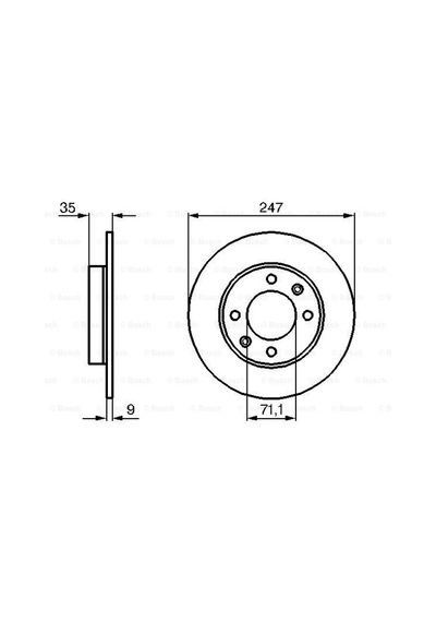 Peugeot 307 1.6Hdi 2004-2005 Bosch Arka Disk 2 Adet