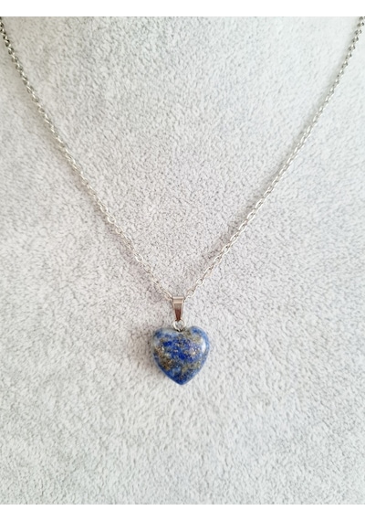 Sertifikalı Doğal Taş Lapis Lazuli Kalp Model Minimal Kolye Aaa Kalite Çok REnkli