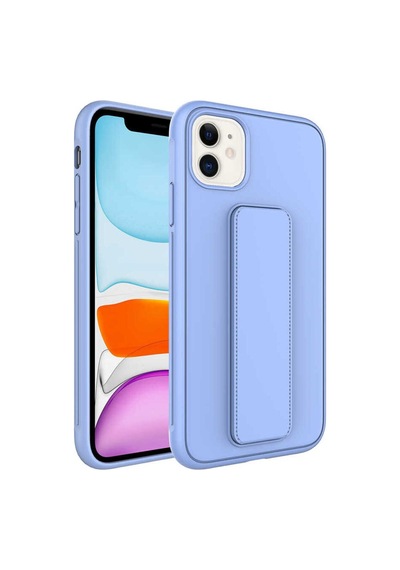 Apple Uyumlu iPhone 12 Kılıf Zore Qstand Kapak Lila