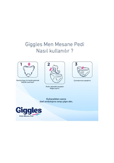 Giggles Erkek Men Mesane Pedi Bladder Ped 80 Adet M