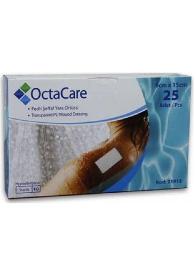 Octacare 21915 Su Geçirmez Film Yara Örtüsü 9cm x 15cm 25 Adet