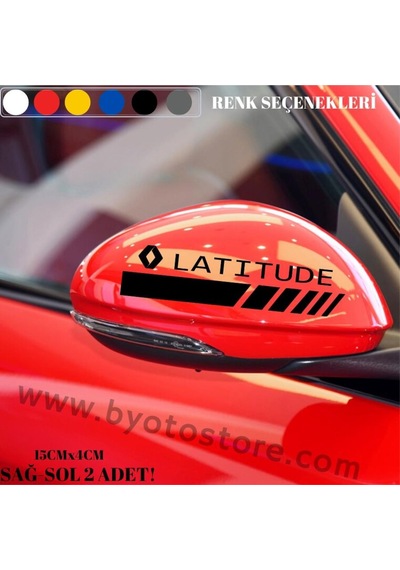 Renault Latitude Için Ayna Kapağı Sticker (2 Adet)
