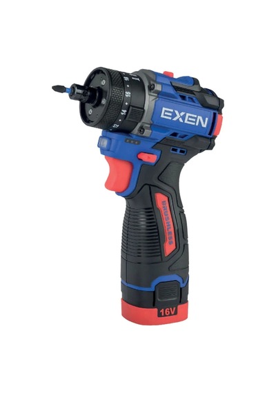 Exen En 162 Multi - 16v 2ah 60n.m Kömürsüz Darbeli Şarjli Matkap 4 Fonksiyonlu