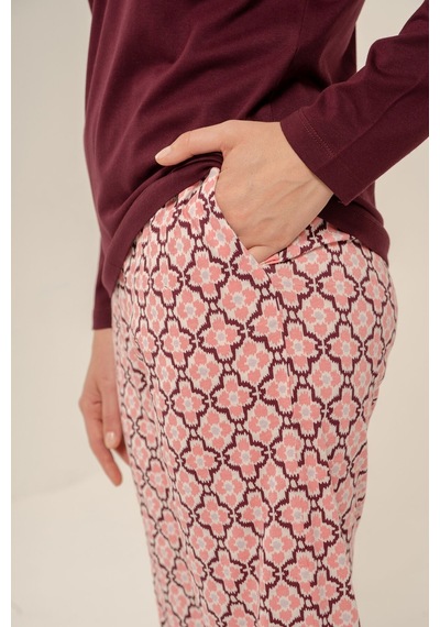 Arnetta Kadın Enjoy The Little Things Mor Uzun Kol Pijama Takım Ar3759-s-v1 Ar3759-s-v1