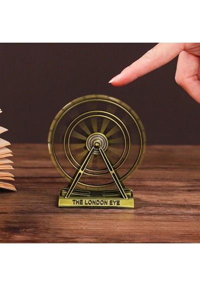 Vintage Metal İngiltere London Eye Biblo Antik Bronz 10 Cm