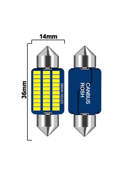 36Mm Sofit Led Canbus C5W Tip Tavan Plaka Led Ampul 2 Adet